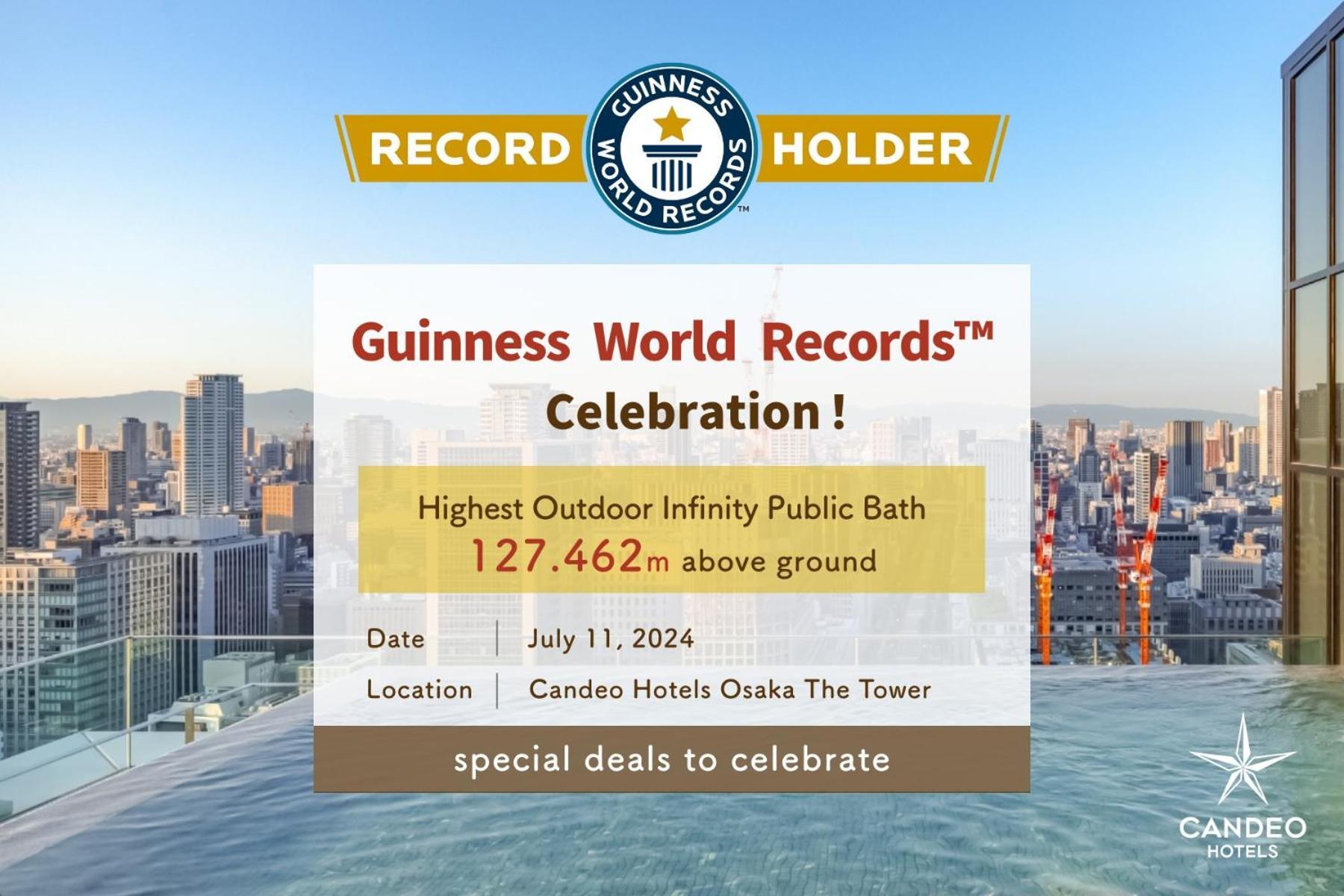 Candeo Hotels Osaka The Tower Bagian luar foto The certificate of the record holder